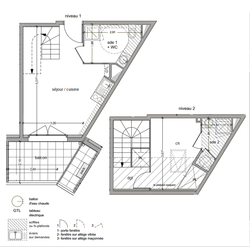 appartement T2 duplex à vendre vitrolles logement neuf