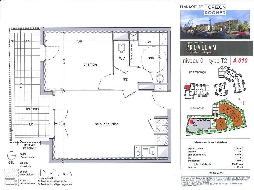 appartement à vendre T2 avec terrasse vitrolles 13127