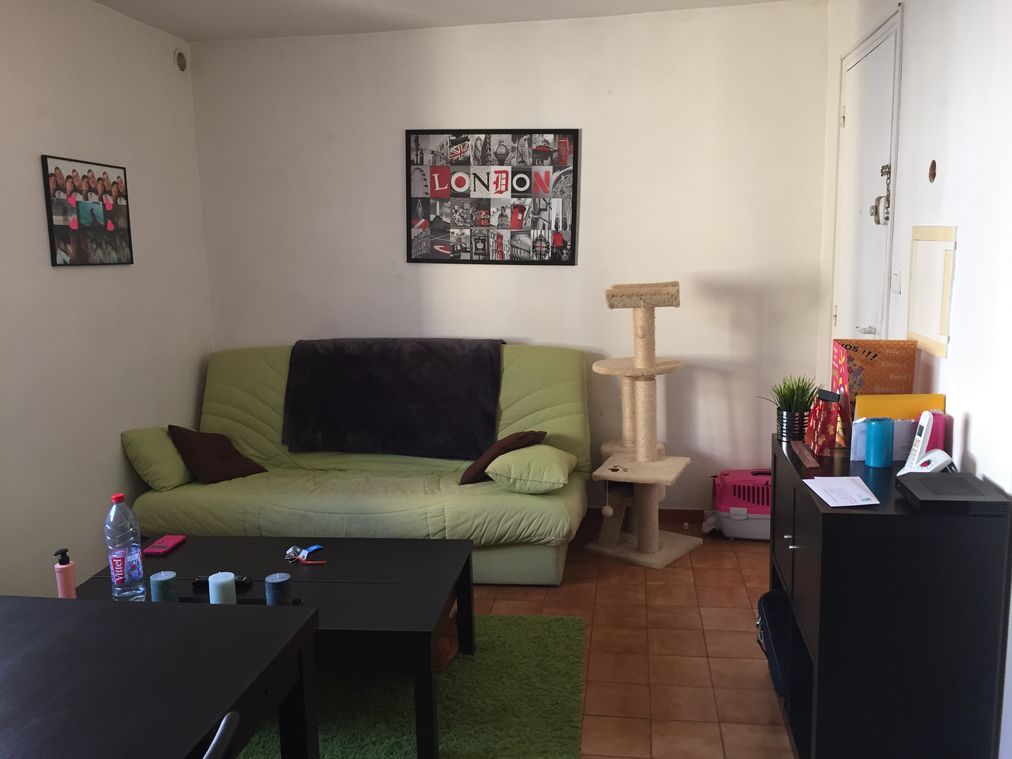 séjour d'un appartement T2 à louer 13580 la fare les oliviers