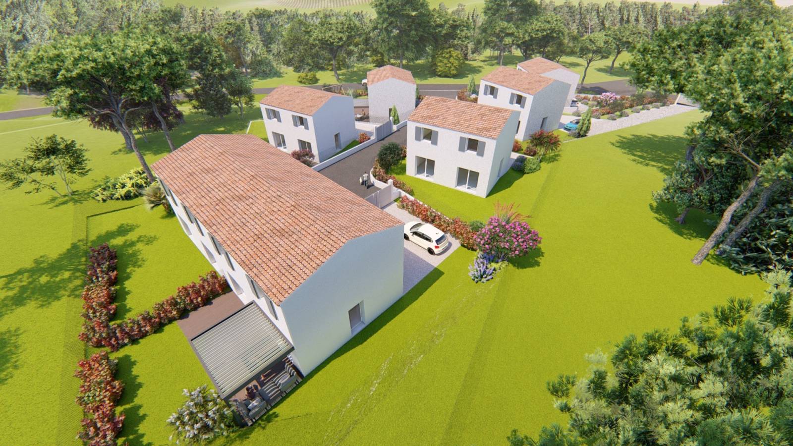 programme immobilier neuf maisons individuelles rocbaron département var quartier la verrerie