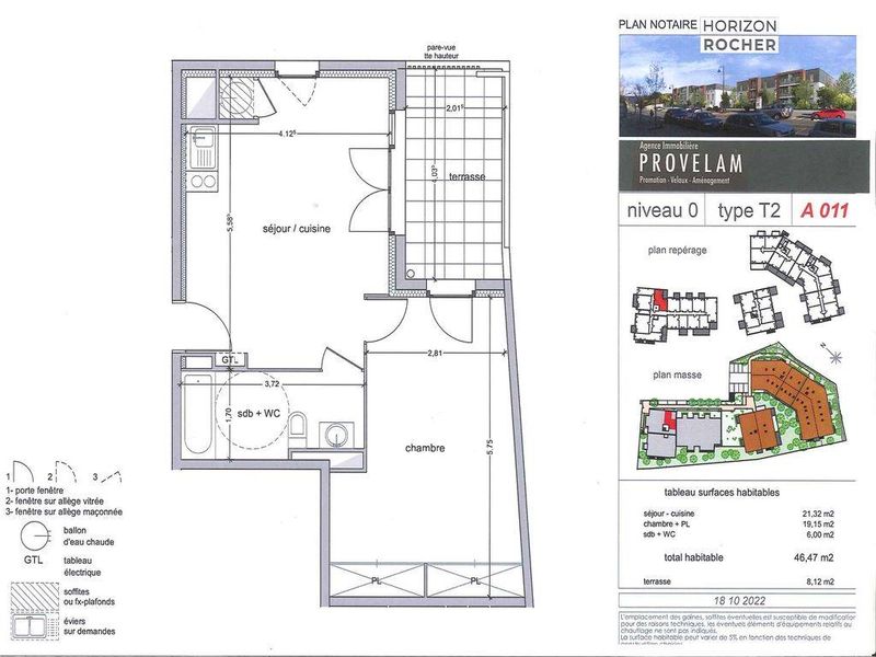APpartement T2 en rez de chaussée à vendre avec terrasse état neuf vitrolles