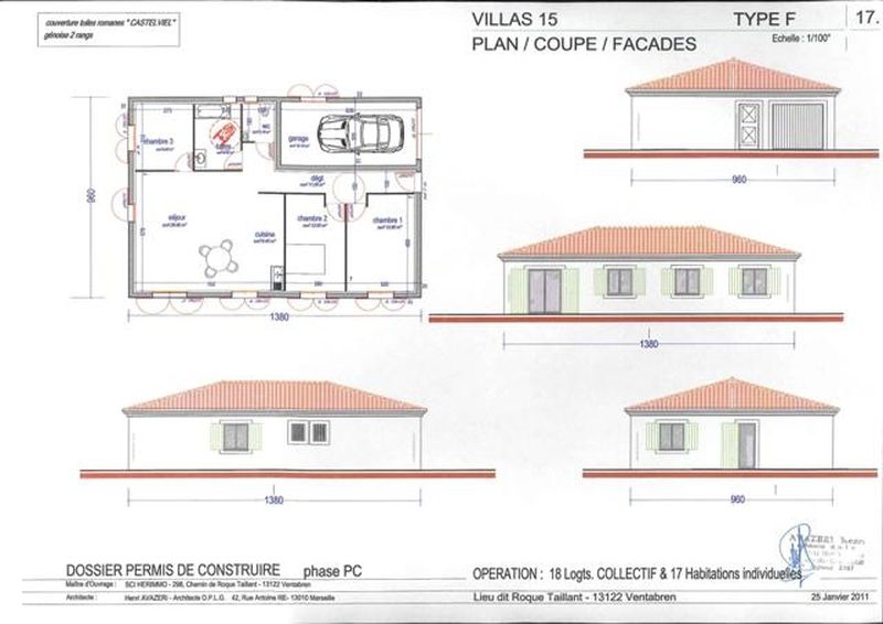 villa T4 avec garage 3 chambres sur terrain 624m² ventabren état neuf