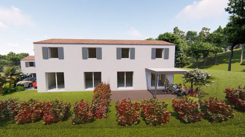 maison jumelée à étage à vendre 3 chambres Type 4 sur terrain clos