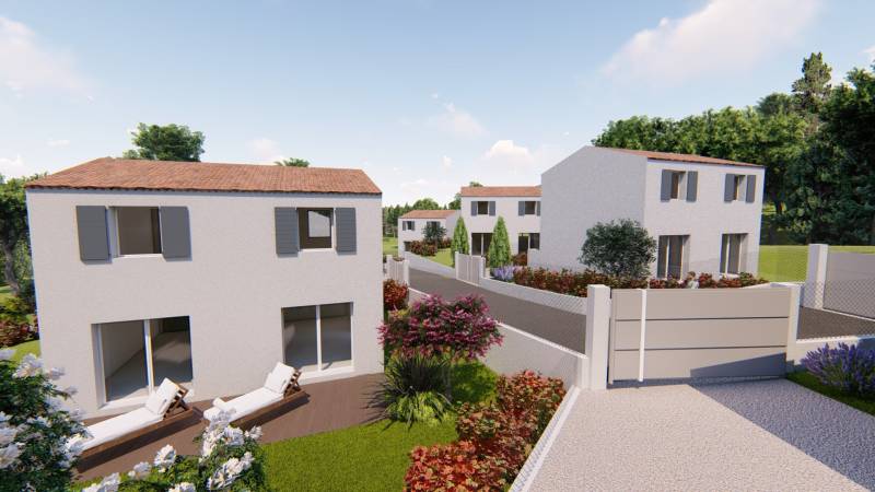 maison à vendre en VEFA commune du var T4 3 chambres sur terrain clos